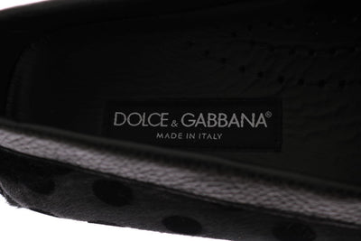 Black Hair Leather Loafers Shoes