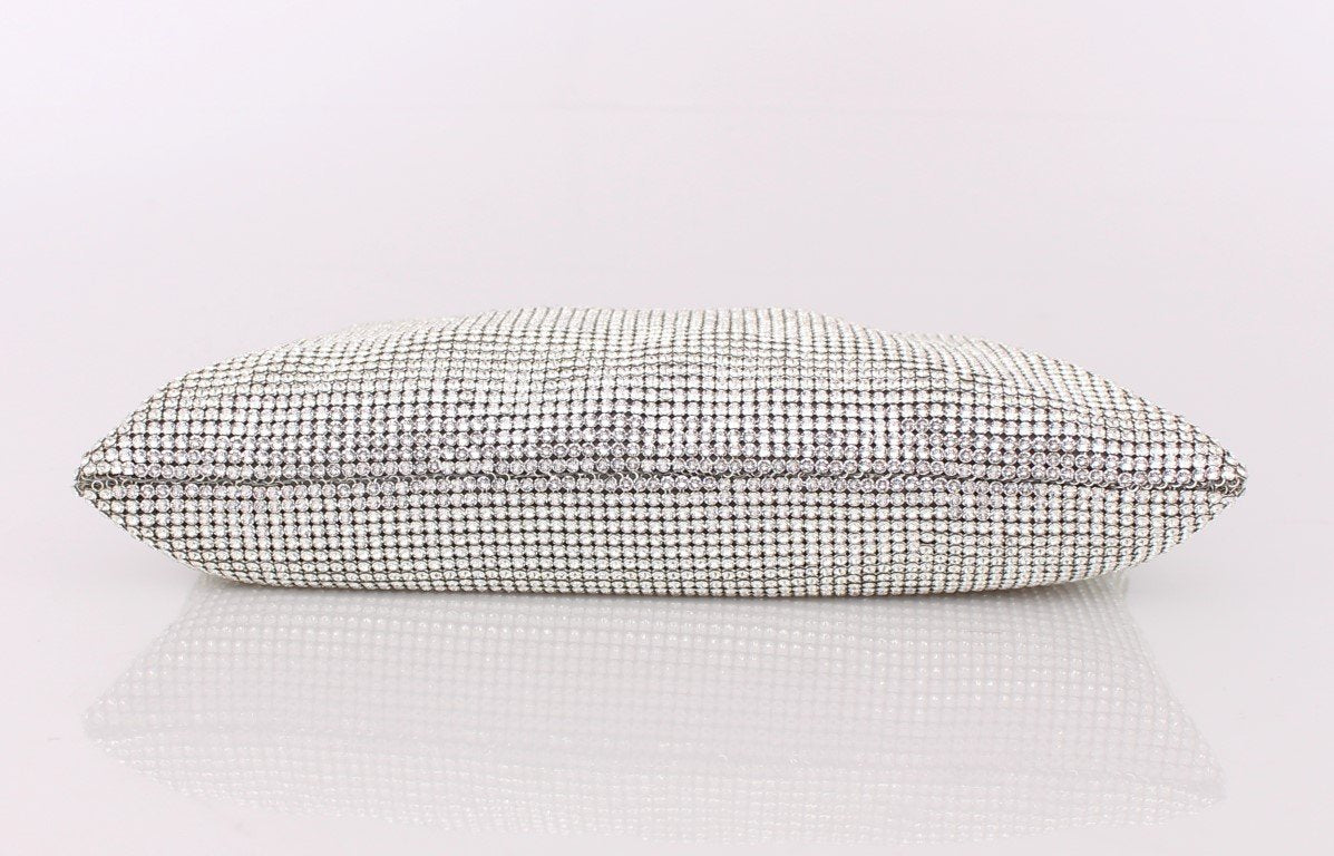 Silver evening clutch purse