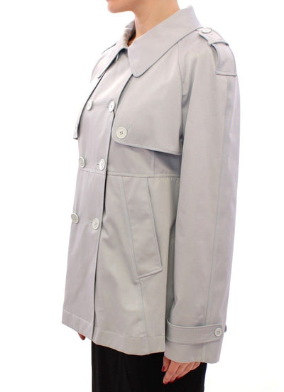 Blue Formal Dress Trench Jacket Coat
