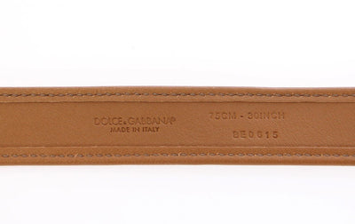 Blue Leopard Leather Logo Belt