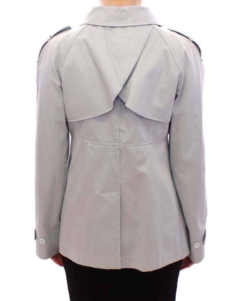 Blue Formal Dress Trench Jacket Coat