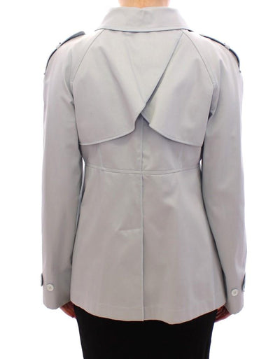 Blue Formal Dress Trench Jacket Coat