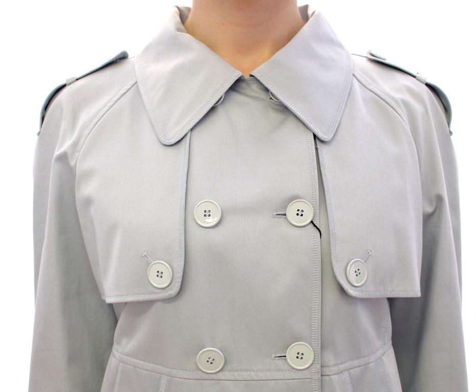 Blue Formal Dress Trench Jacket Coat