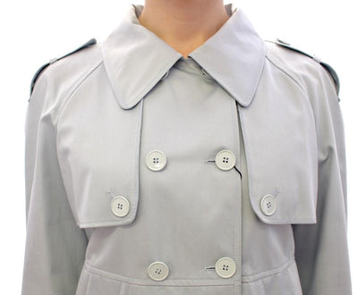 Blue Formal Dress Trench Jacket Coat
