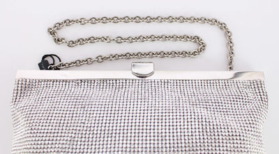 Silver evening clutch purse