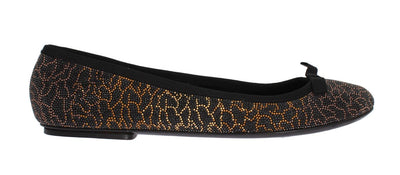 Gold Black Ballerina Shoes