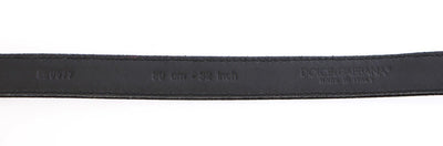 Black Silk Sequined Logo Belt