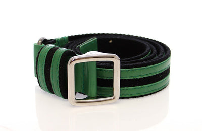 Green Leather Logo Belt