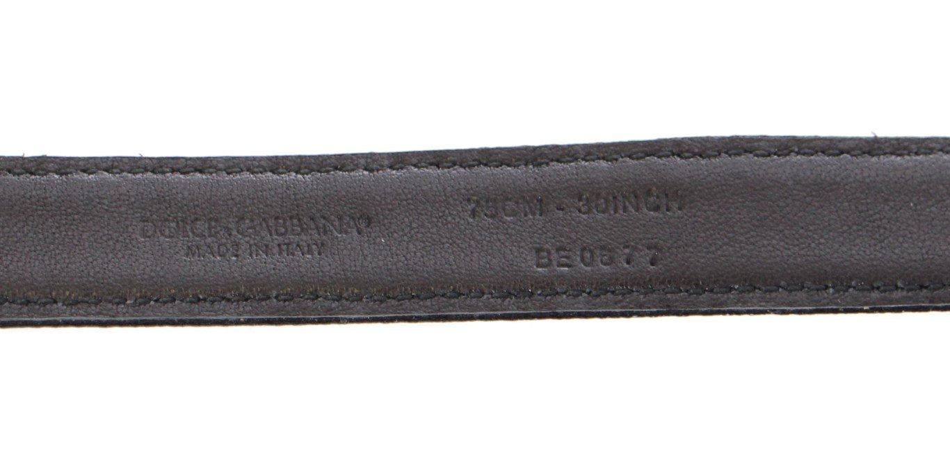 Purple Silk Sequined Logo Belt