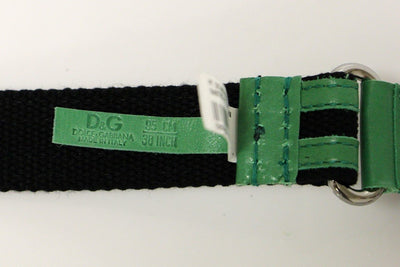 Green Leather Logo Belt