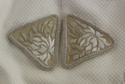White Cotton Floral Embroidery Skirt