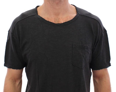 Gray crewneck cotton t-shirt