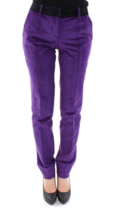 Purple Cotton Corduroys Jeans