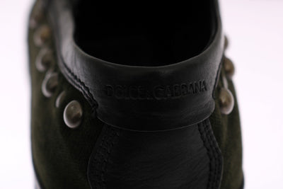 Green Velvet Royal Bee Ricamo Loafers
