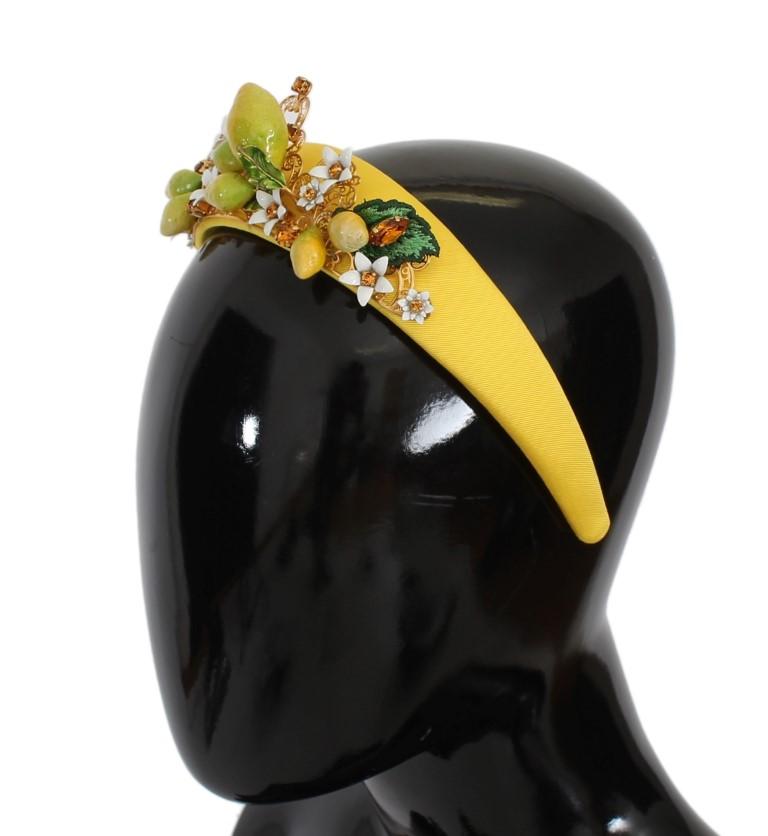 Yellow Sicily Lemon Crystal Floral Headband
