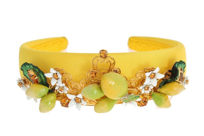 Yellow Sicily Lemon Crystal Floral Headband