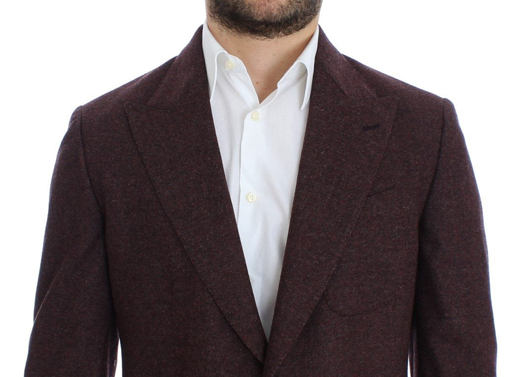Bordeaux wool stretch blazer