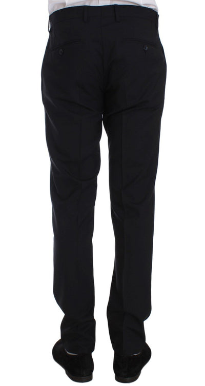 Blue Wool Stretch Dress Pants