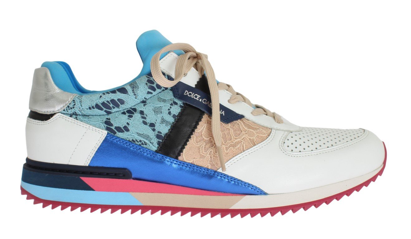Multicolor Leather Lace Sport Sneakers