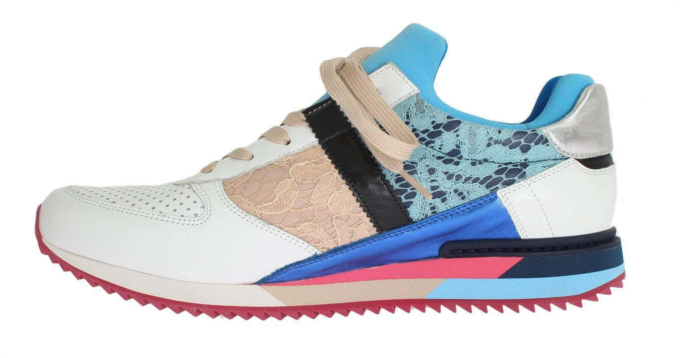 Multicolor Leather Lace Sport Sneakers