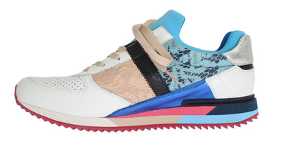 Multicolor Leather Lace Sport Sneakers
