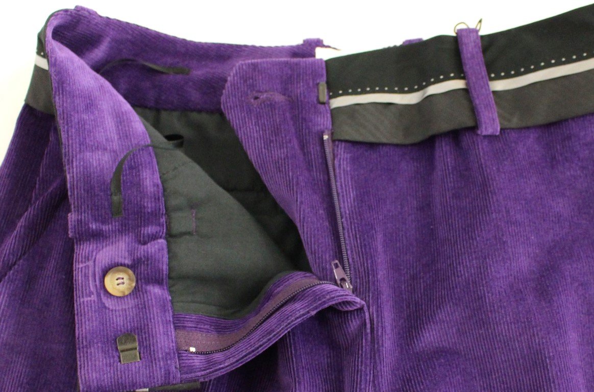 Purple Cotton Corduroys Jeans
