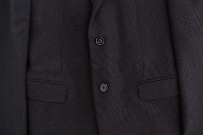 Brown wool slim fit blazer