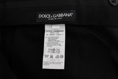 Gray Wool Stretch Cropped Pants
