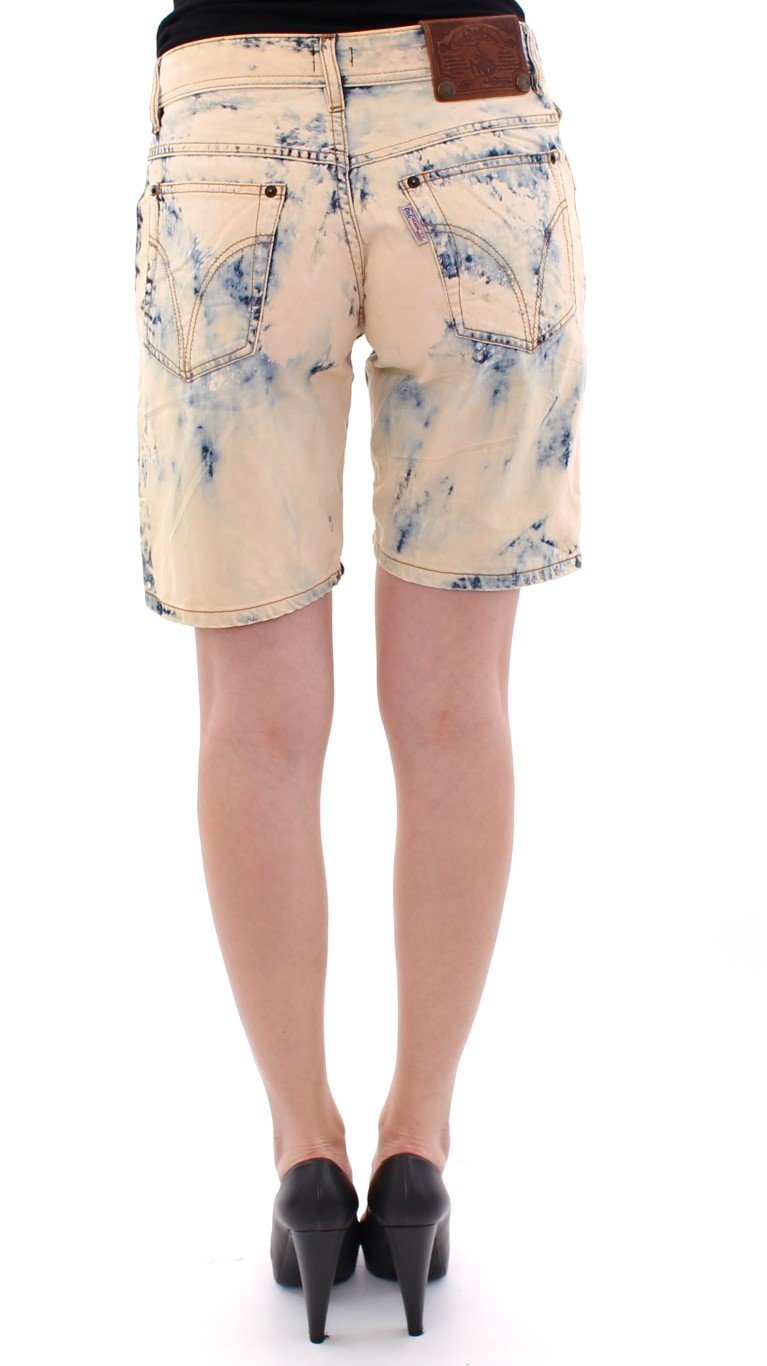 Blue cotton washed jeans shorts