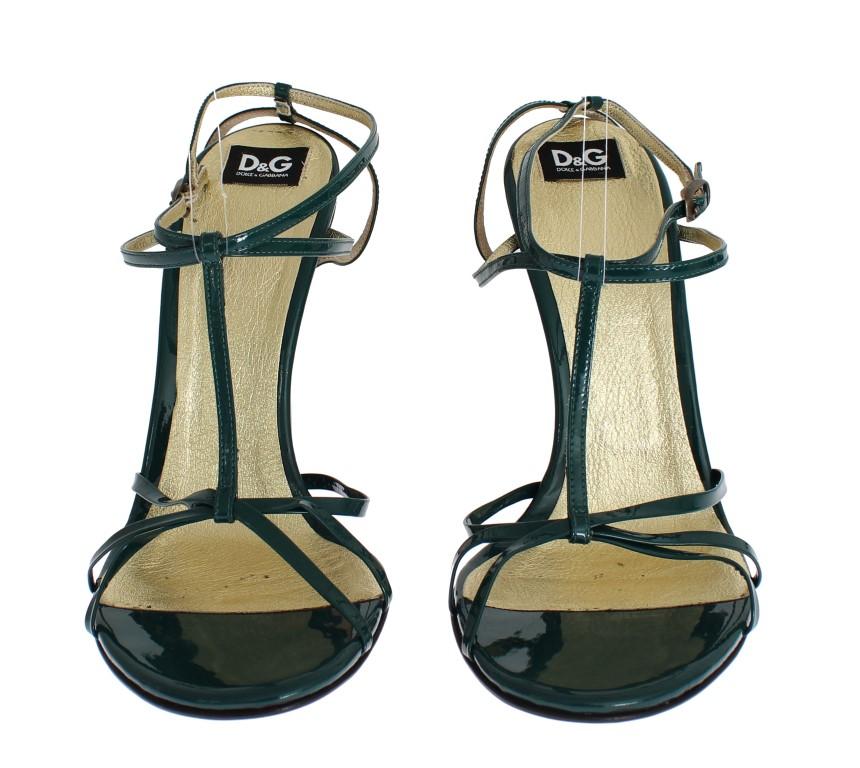 Green Leather Sandals Pumps
