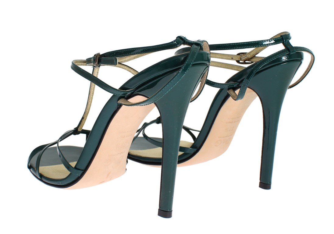 Green Leather Sandals Pumps