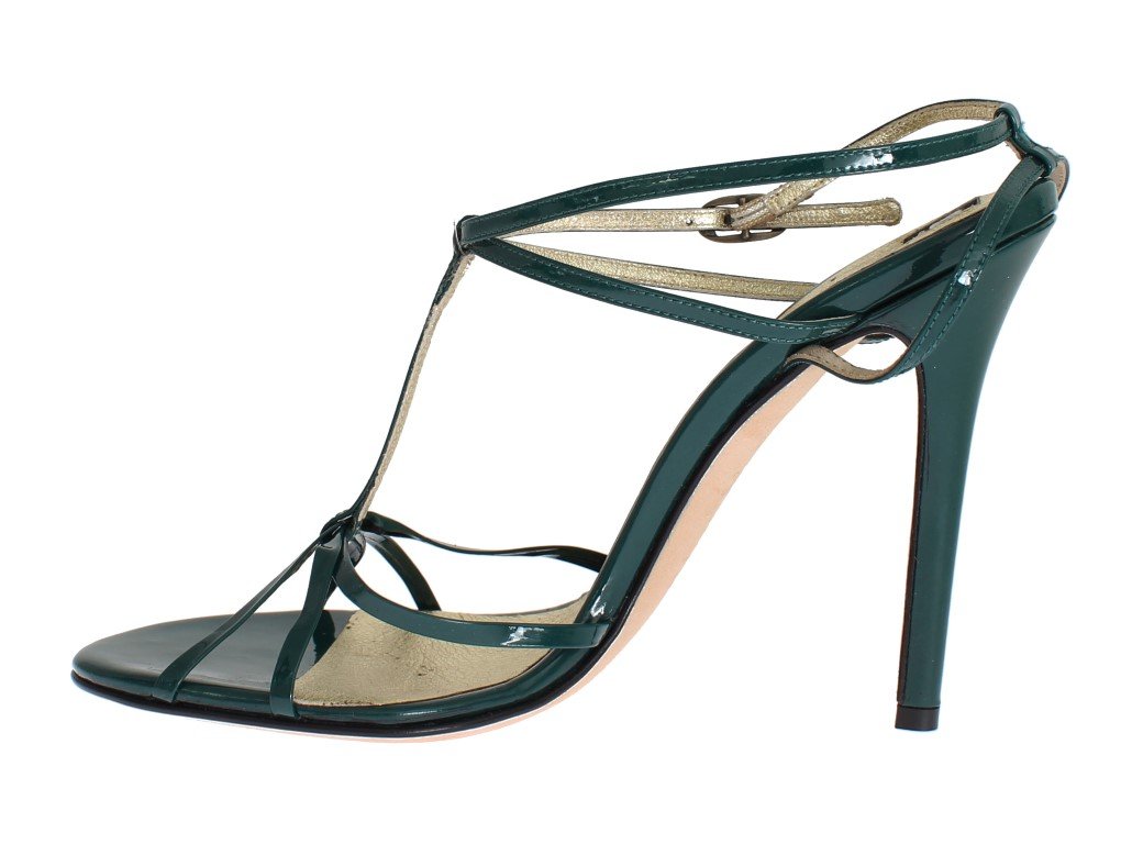 Green Leather Sandals Pumps