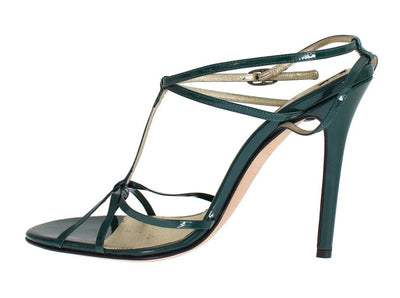 Green Leather Sandals Pumps