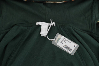 Green velvet zipup sweater