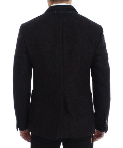 Bordeaux alpaga two button blazer