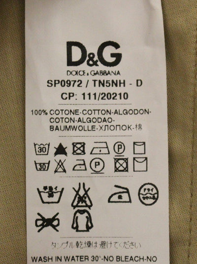 Beige Solid Cotton Shorts Pants