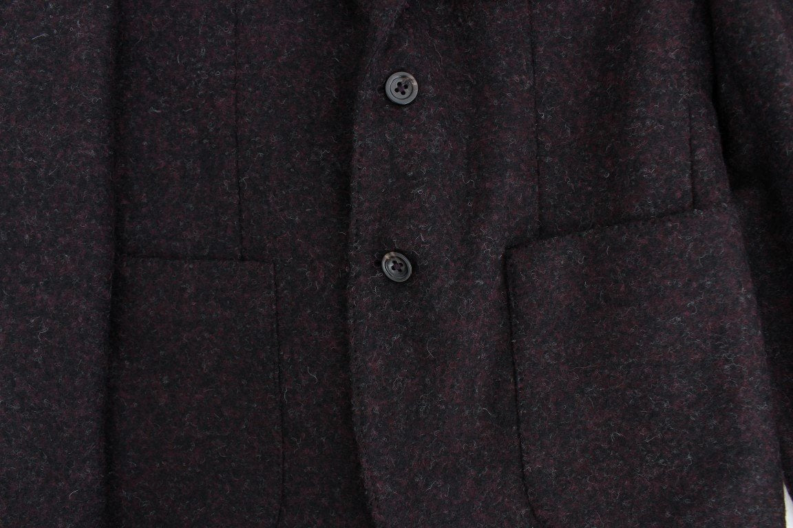 Bordeaux alpaga two button blazer