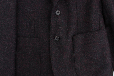 Bordeaux alpaga two button blazer