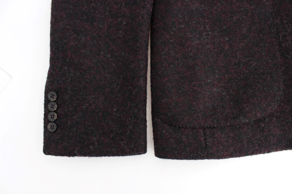 Bordeaux alpaga two button blazer