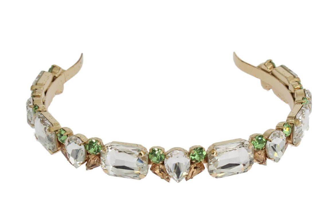 Gold Tiara Brass Crystal Sicily GEMME Headband