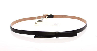 Black Leather Logo Belt