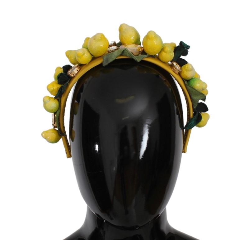 Yellow Sicily Lemon Crystal Floral Headband