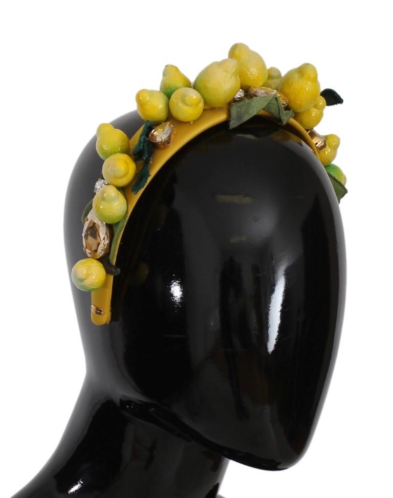 Yellow Sicily Lemon Crystal Floral Headband