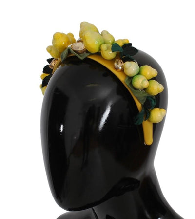 Yellow Sicily Lemon Crystal Floral Headband