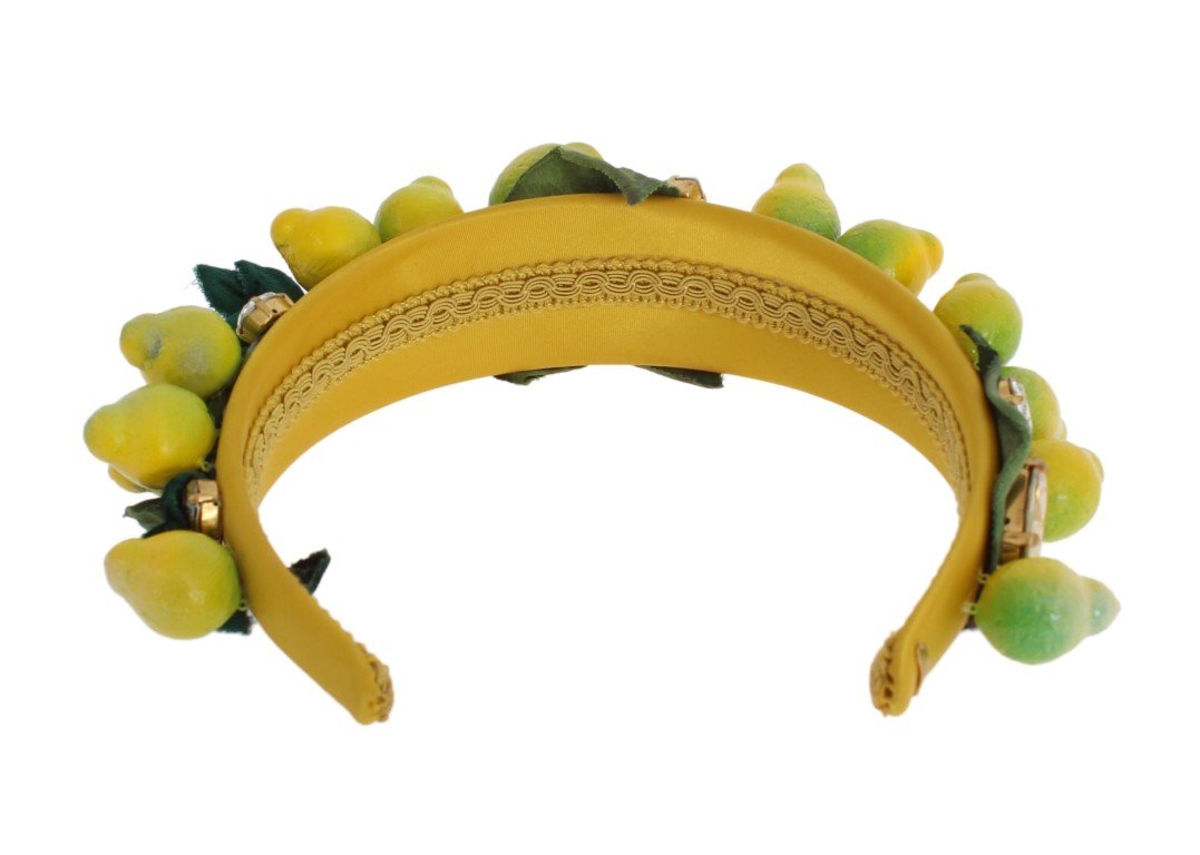 Yellow Sicily Lemon Crystal Floral Headband