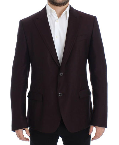 Bordeaux wool slim fit blazer