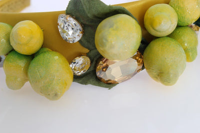 Yellow Sicily Lemon Crystal Floral Headband