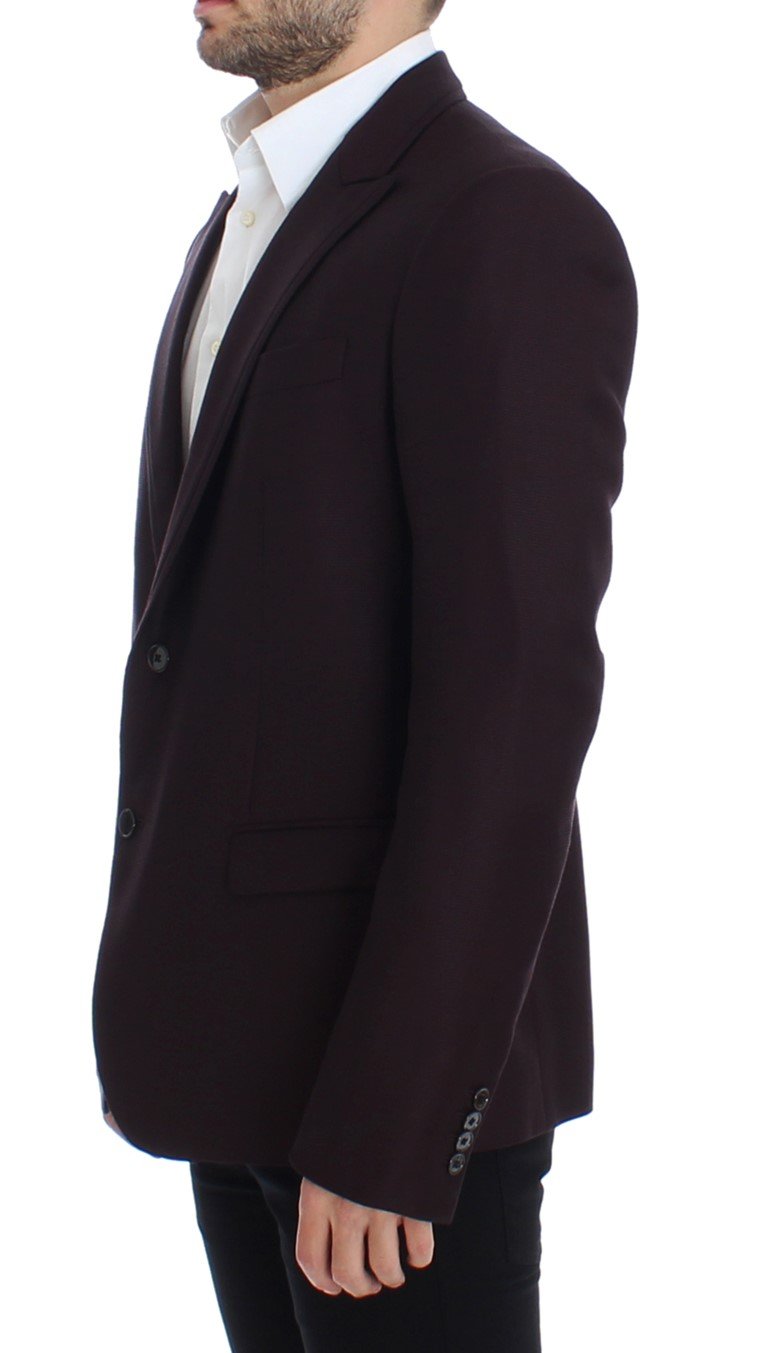 Bordeaux wool slim fit blazer