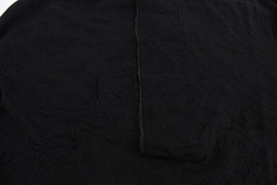 Black Fine Wool Polo-neck Sweater