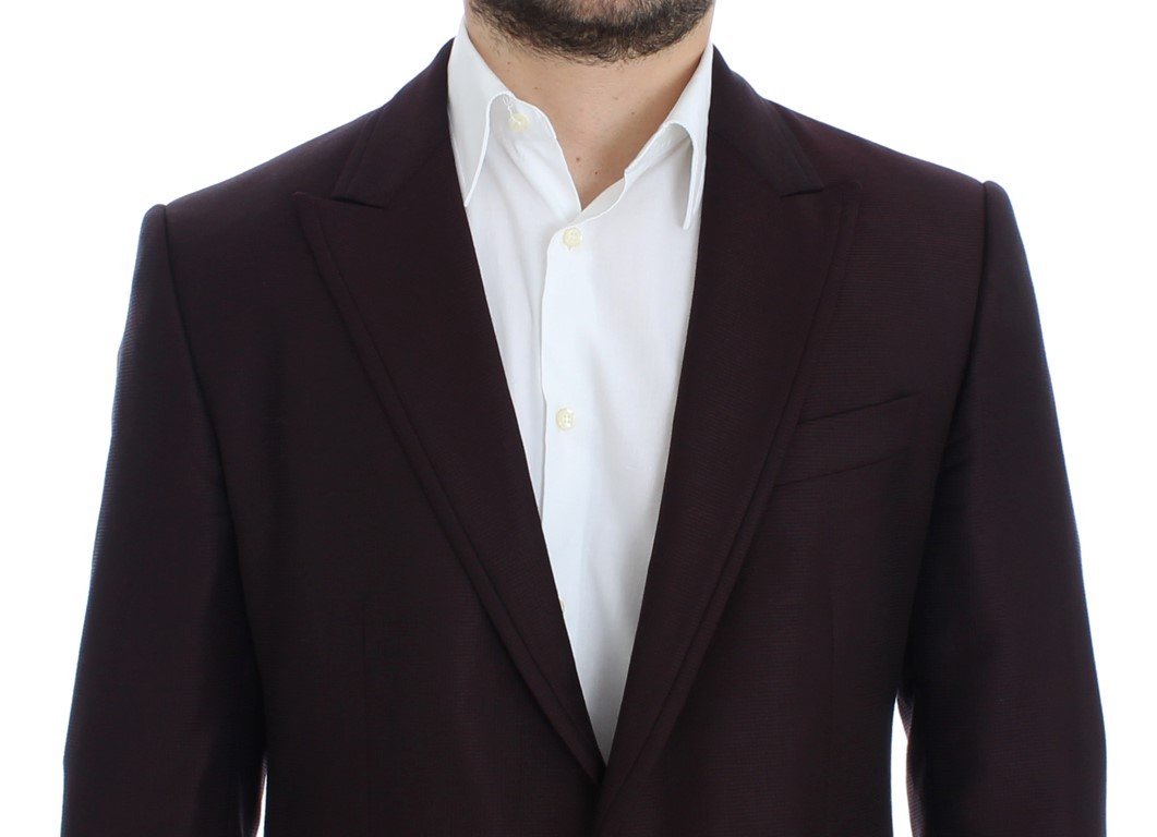 Bordeaux wool slim fit blazer
